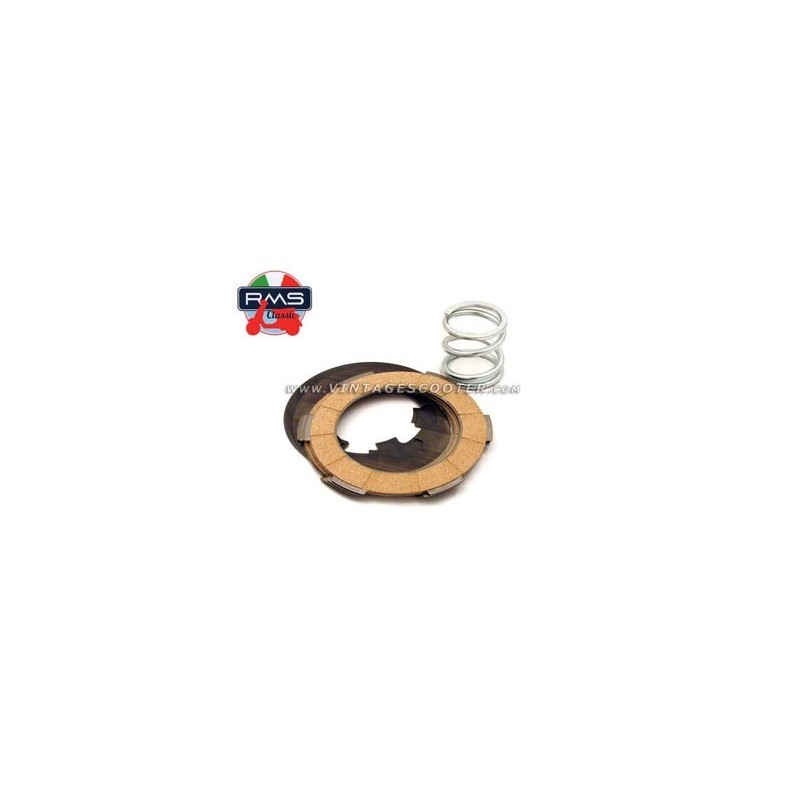 Kit embrayage renforcé 4 + 4 disques + Ressort  Vespa 50-125 Primavera / ET3